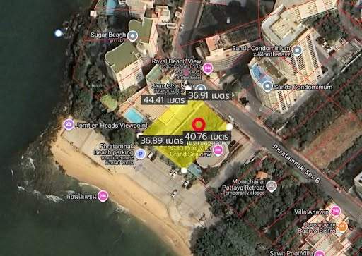 ขายที่ดิน 2 งาน 3.4 ตร.ว. ห้วยใหญ่ บางละมุง ชลบุรี ราคา 120 ล้านบาท